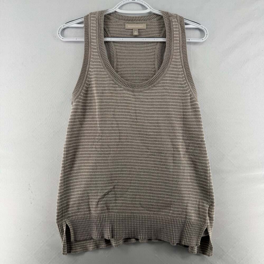 1415 Women’s Banana Republic Striped Knit Tank Top, Size M